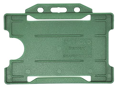 Identity-Plus: Dark Green Rigid Open Faced Landscape ID Card Badge Pass Holder (5)