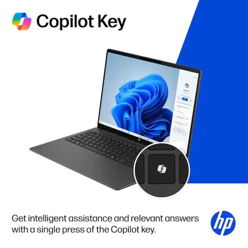 Image of HP OmniBook 3 16 inch 2K Touchscreen Laptop with Intel Core Ultra 5 225U 8GB RAM 512GB SSD Intel Graphics Windows 11 Home FHD Camera Mica Silver 16-BU0305DX