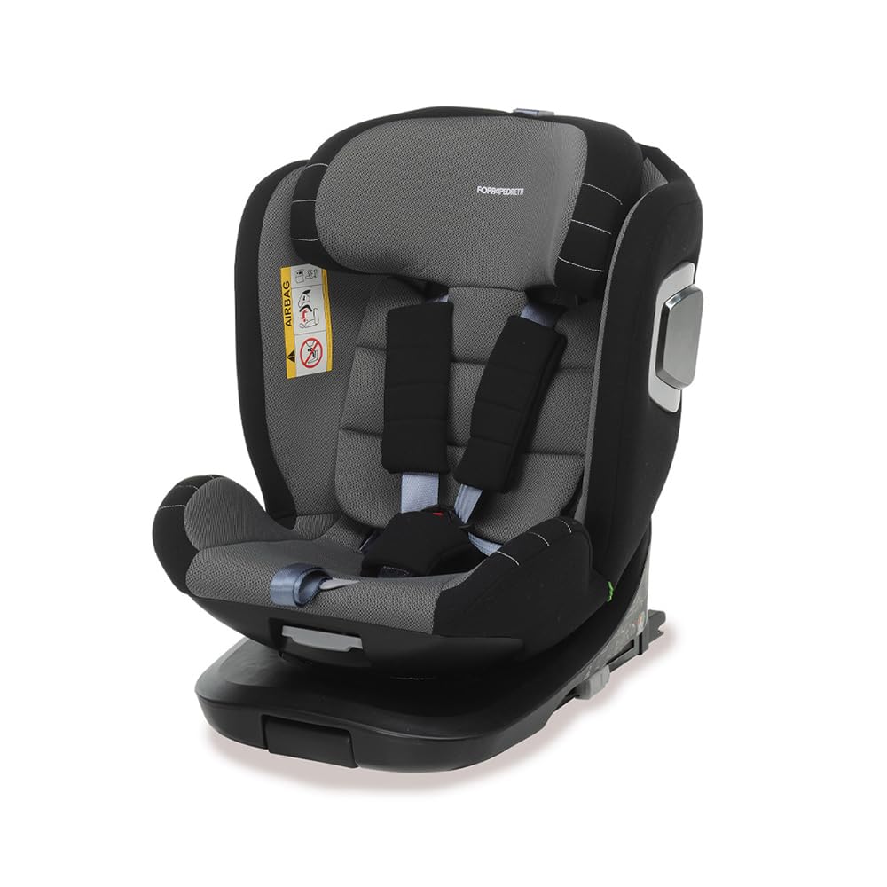Foppapedretti Iturn PRO i-Size seggiolino auto girevole 360° per bambini da 40 a 150 cm di altezza, Black