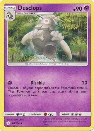 The Pokemon Company International Single Card DUSCLOPS 84/236 COSMIC ECLIPSE