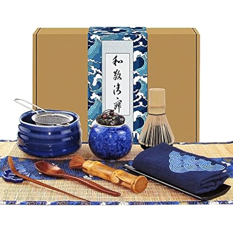 Artcome 12Pcs Japanese Matcha Tea Set, Matcha Bowl, Matcha Whisk, Whisk Holder, Traditional Scoop, Bamboo Brush and Bamboo Screen Handmade Matcha Ceremony Kit for Traditional Japanese Tea Ceremony Cover