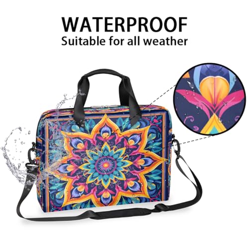 Bolso para portátil Bohemian Flowers Mandala 16 pulgadas miniatura 3