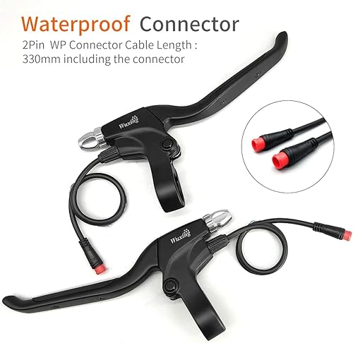 Miniatura 2 de Maneta de freno para bicicleta eléctrica WUXING 115PDD, empuñaduras de freno para bicicleta eléctrica o scooter E, accesorios de bicicleta eléctrica