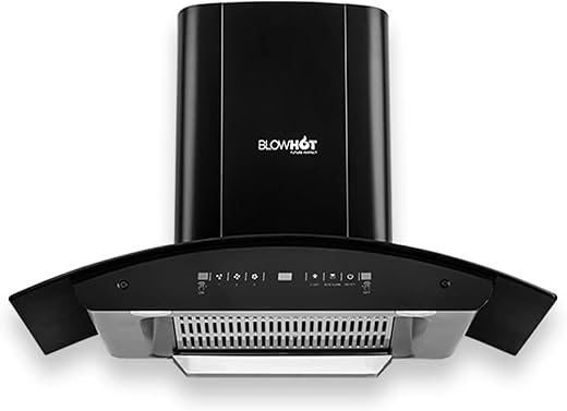 BLOWHOT Camilia L BAC MS Chimney: 90cm With Free Installation Kit | 1,300 m³/h Suction Power | Filterless Technology | Heat Auto Clean | Motion…