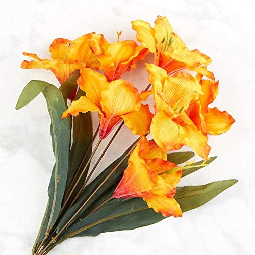 Factory Direct Craft Artificial Orange Amaryllis Bush