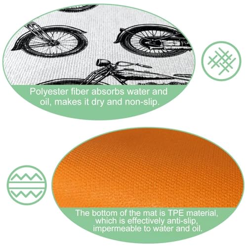Alfombra de cocina absorbente y lavable con base antideslizante pack de 2 6