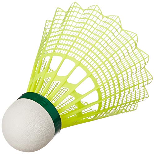 Image of Yonex Nano ray 18I Badminton Racquet (Black, Graphite, G4 - 77g, 30 lbs. Tension) & Mavis 350 Green Cap Nylon Shuttlecock (Yellow)