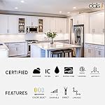 DALS 5 Inch Round Recessed Panel Light with Junction Box/Driver | CCT Color Selectable 2700K, 3000K, 3500K, 4000K, 5000K | 12W, 800 Lumens | Dimmable Pot Light | Wet Rated | ETL Certified | White