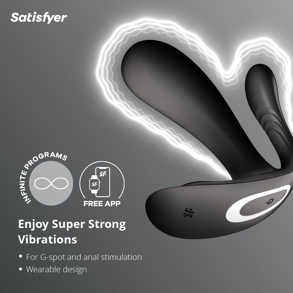 Satisfyer Top Secret+ App Connect | Vibratore portatile Bluetooth | 2 Motori | Stimolazione G-Spot e Anale | Vibratori per Coppie e Donne | Sex Toy silenzioso e potente | Sex Toys in Nero