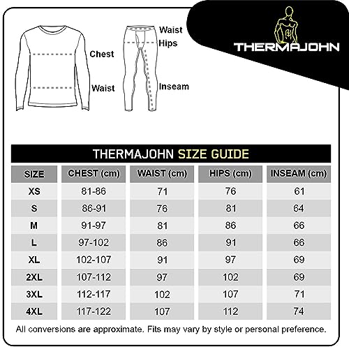 image for Thermajohn Long Johns Thermal Underwear for Men Fleece Lined Base Laye
