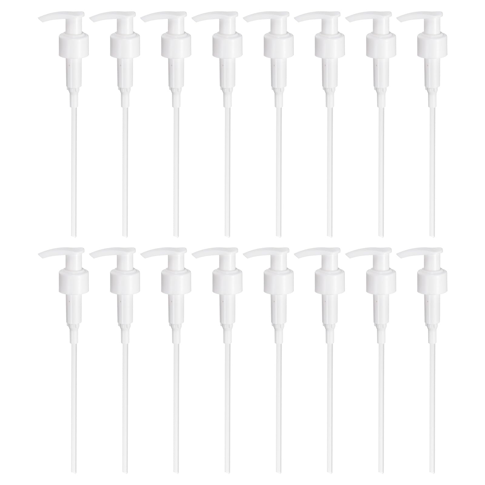 sourcing map 16 Pcs Soap Dispenser Pump Heads, Lotion Hand Soap Dispensers Top Pumps Replacement for Standard 24/410 Thread Size Lotion Shampoo Bottle in Kitchen Bathroom, White