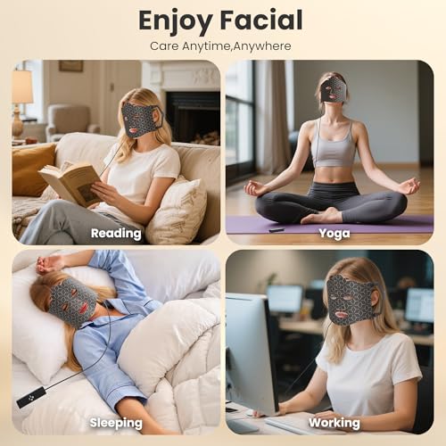 gelpal 7-1 Colors LED Facial Skin Care Mask Red Light for Face Cordless Silicone Salon or - image 3