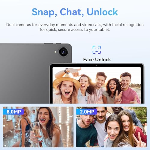 Image of ECOPAD Android 15 Tablet, 10.1 Inch Tablets with Octa-core Processor,HD IPS Screen, 12GB RAM+128GB ROM, Support 1TB Expansion, Dual Band WiFi, BT 5.0,18W Fast Charge and Long-Lasting Battery,Black