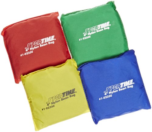 School Smart Nylon Sportime Heavy Duty Bean Bag, Assorted Color, 4 W x 4 L (Set of 12)