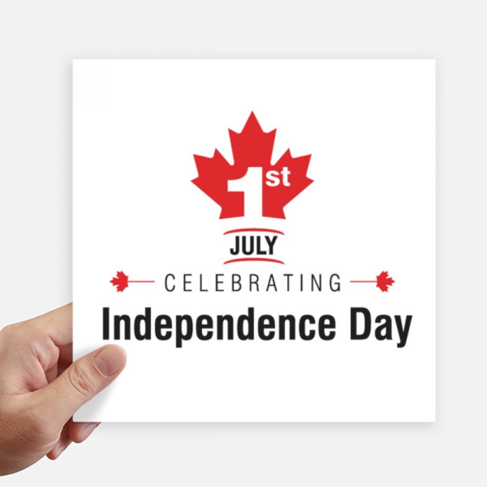 Autocollants carrés multicolores fête du Canada pour décoration extérieure