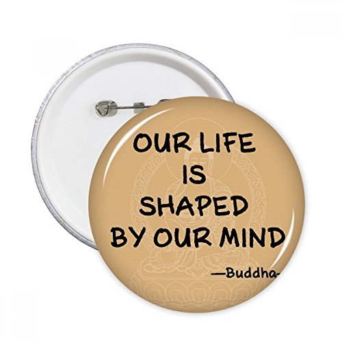 Badge Bouddha citation pour personnaliser vos vêtements en tissu lot de 5