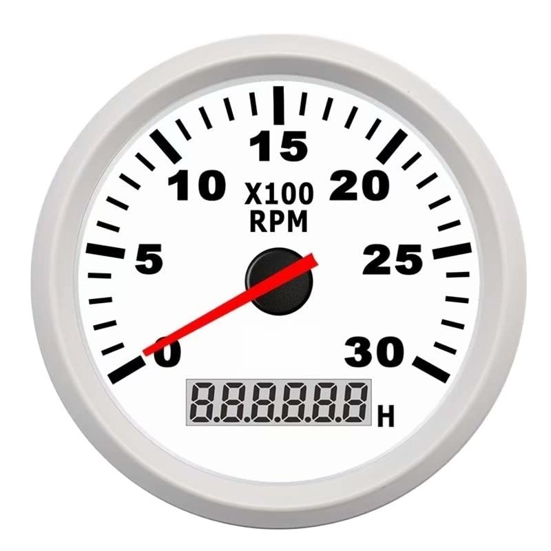 FALKIN 52mm cyfrowy obrotomierz samochód ciężarówka łódź morska Tacho Gauge z licznikiem godzin 0~9990 obr./min wyświetlacz pasuje do oleju napędowego, silnik benzynowy(3000 rpm-03)