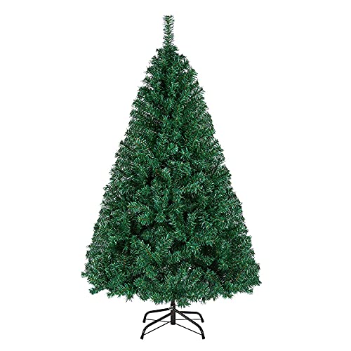 Yaheetech Árbol de Navidad Artificial Grande 152cm de PVC 718 Puntas Verde