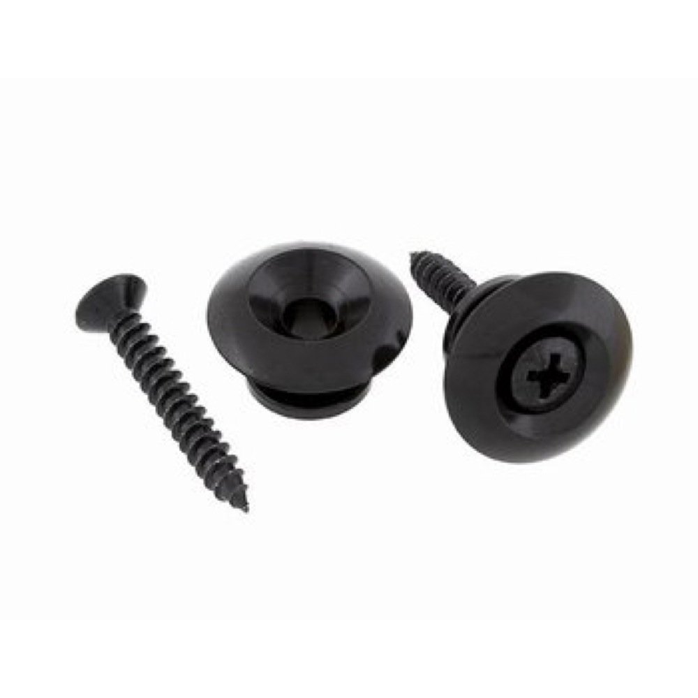 AllpartsAP 0684-003 "Strap Buttons, Pack of 2, XL" Replacement and Small Parts for Electric Guitar, Black