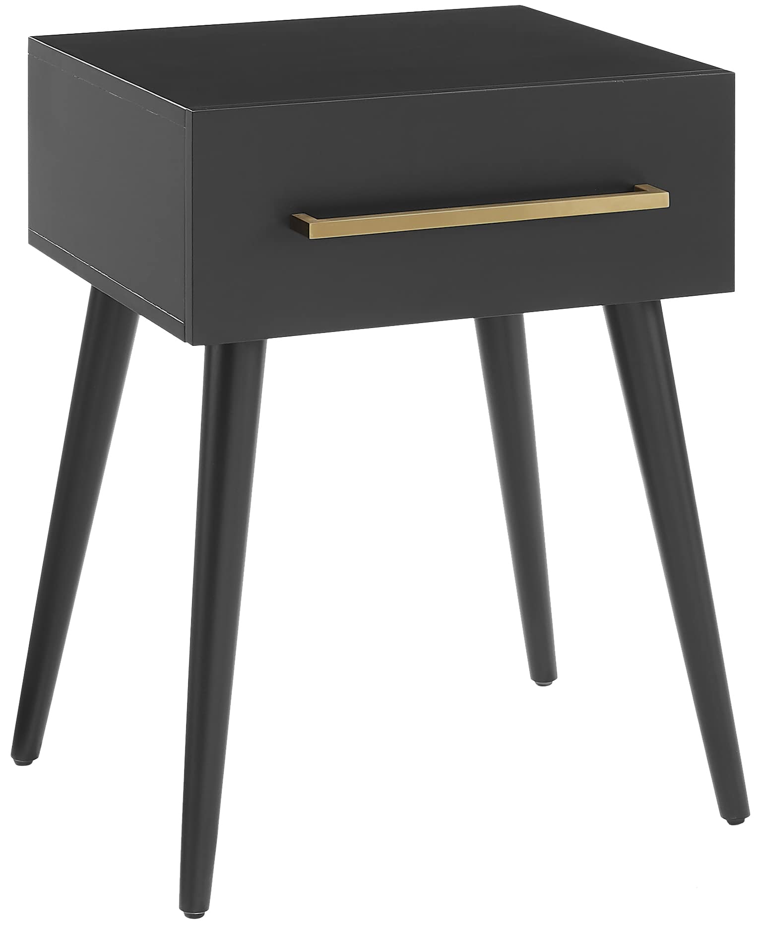 Crosley FurnitureEverett Mid-Century Modern End Table, Matte Black