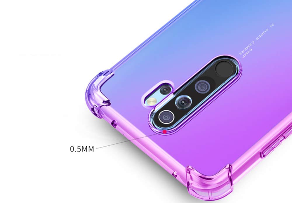 RLTech Cover per Xiaomi Redmi Note 8 PRO - Gel Morbida Silicone Colorato TPU Ultra Sottile Protettiva Custodia per Xiaomi Redmi Note 8 PRO, Rosa&Viola