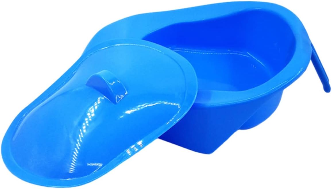 Zerodeko 1pc Handled Bedpan Lid Practical Urinal for Pregnant Women and Elderly Comfortable Ramp Design for Bedridden Patients Easy to Clean for Home Care and Hospitals