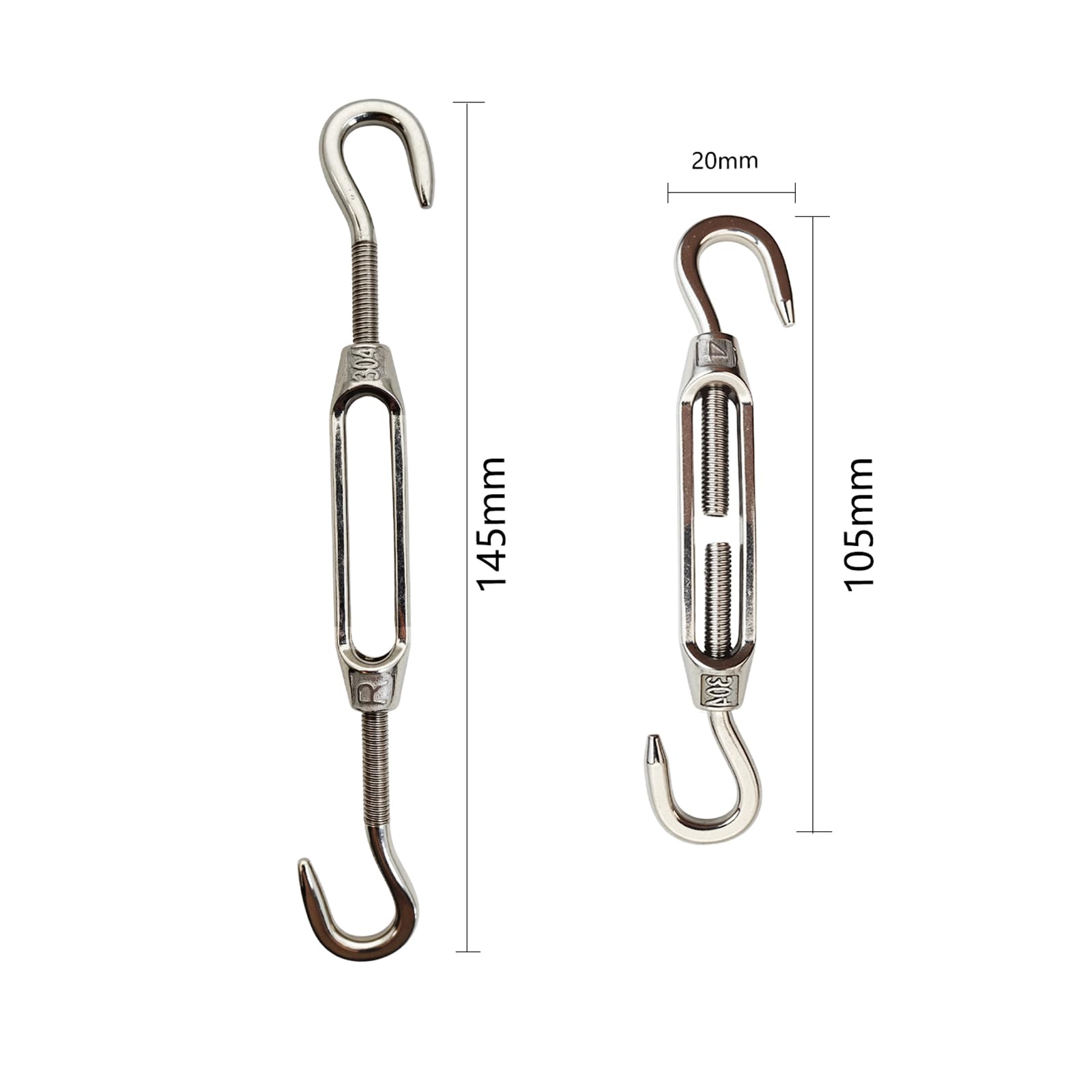 Kit Corde Acier Inoxydable 50m Avec Tendeurs - Câble Métallique Suspendu Outdoor 304