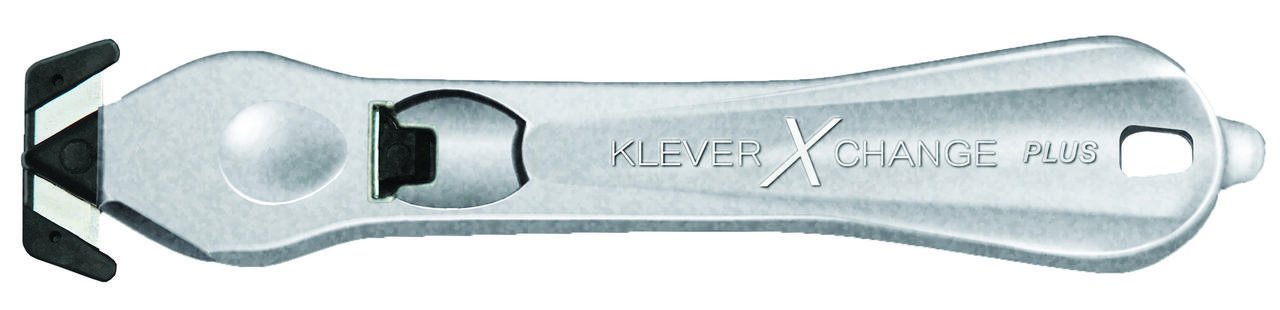Klever X-Change PLUS box cutter w/Narrow Cut, Utility Knife, Carbon Steel Blade, Lightweight Ergonomic Magnesium Handle, 10/pk (PLS-300XC-20)