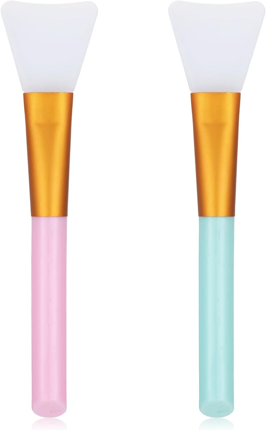 2 Pcs Mask Applicator Tool, Soft Silicone Face Mask Brush, Hairless Body Lotion and Body Butter Applicator Tools, Sector Brush Makeup Tools for Women Girls