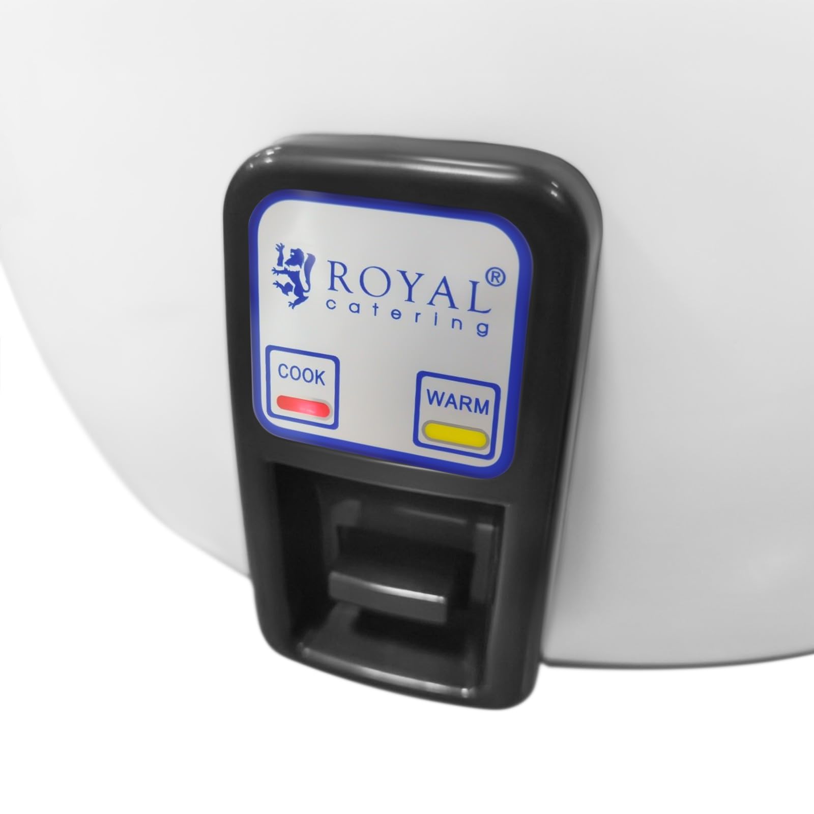 Royal Catering Cuiseur à riz 27 L 3600 W pour 60 tasses de riz cru, cuisson one-touch, maintien au chaud automatique, poignée anti-brûlure, pot amovible antiadhésif, avec tasse et spatule Multicuiseur