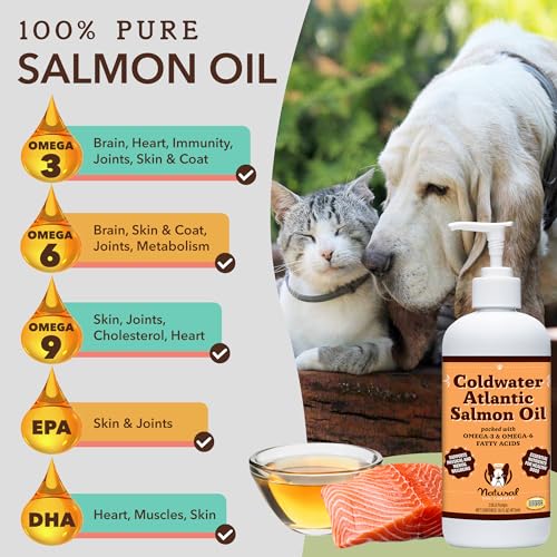 Natural Dog Company Coldwater Atlantic Salmon Oil for Dogs (16oz) – Senior Dog Fish Oil Supplement with Omega 3, Easy to digest for Senior Dog Fish Oil, Liquid Dog fish oil Joint Support Supplement Natural Dog Company Coldwater Atlantic Salmon Oil for Dogs (16oz) – Senior Dog Fish Oil Supplement with Omega 3, Easy to digest for Senior Dog Fish Oil, Liquid Dog fish oil Joint Support Supplement