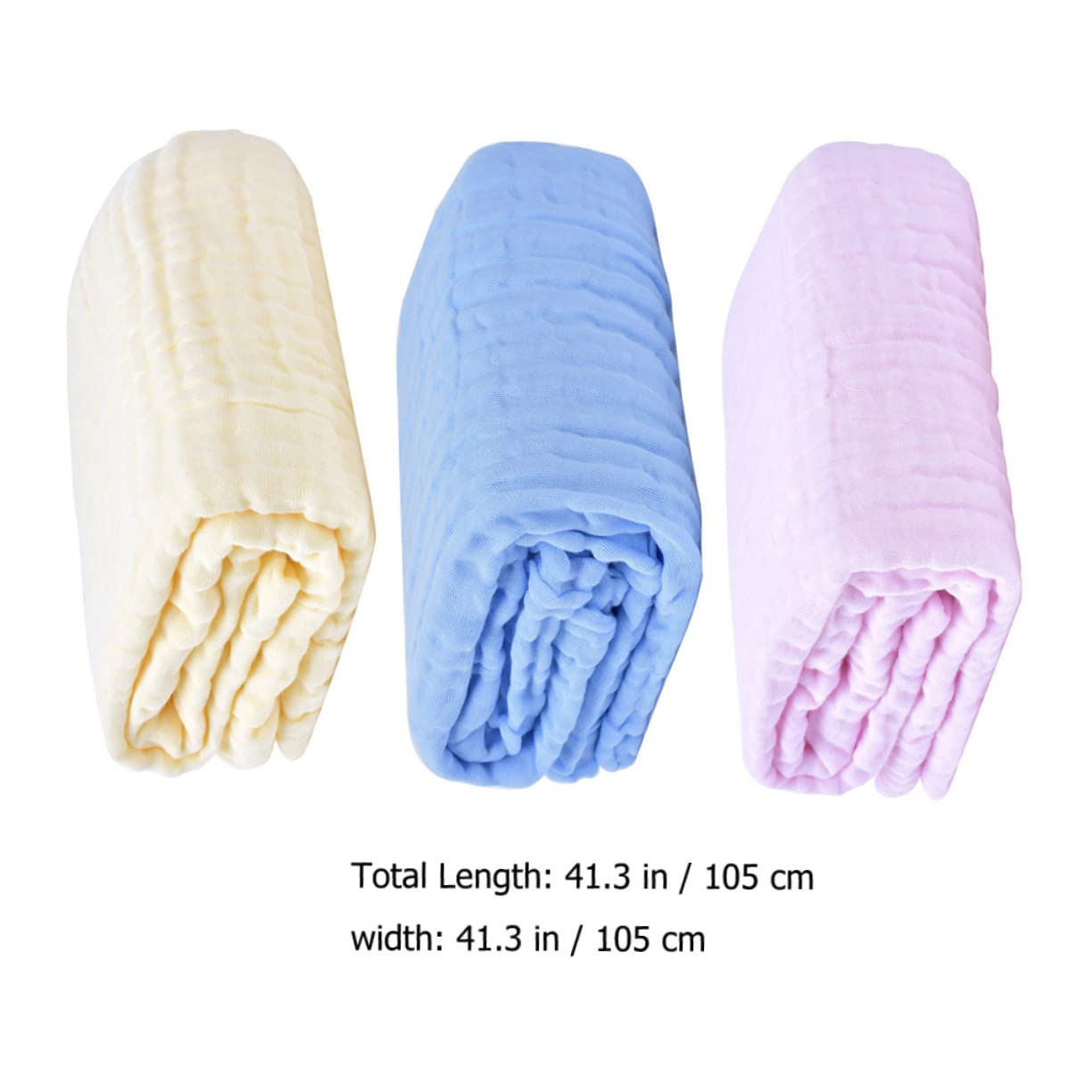 ERINGOGO Babydecken Kuschelige mit Feinen Nähten 3 Stück aus Baumwolle Warme Unisex Babydecken für Drinnen und Draußen für Neugeborene