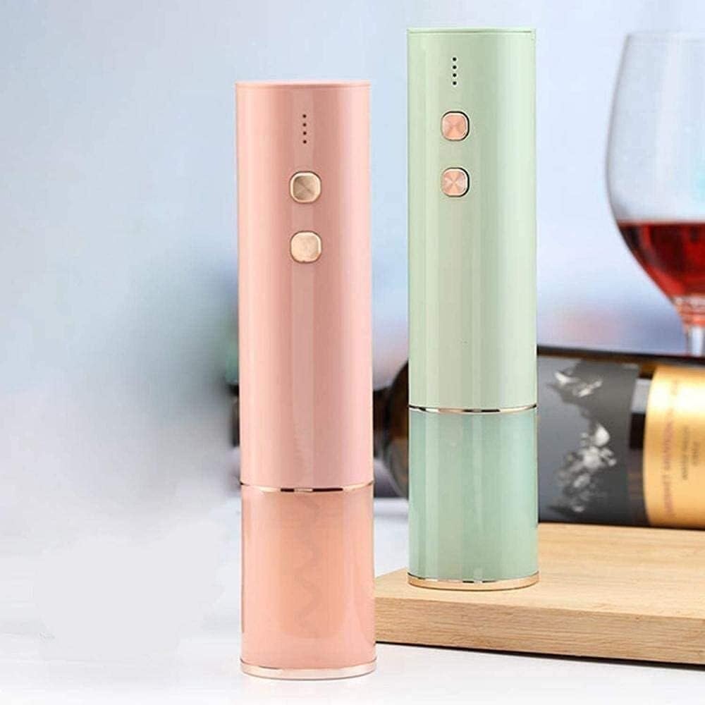 Abridor eléctrico de vino con cortador de aluminio, sacacorchos recargable, diseño ergonómico, carga USB para los amantes del vino