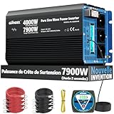 GIANDEL 4000W Convertisseur 12V 220V Pur Sinus 7900W Puissance de surtension Onduleur Onde...