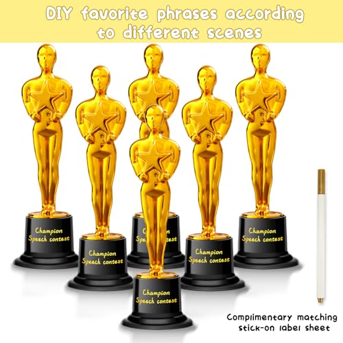 mini plastic trophy award hollywood theme party decorations for contests and parties such as dances golf movies employee appreciation basketball themes small trophies