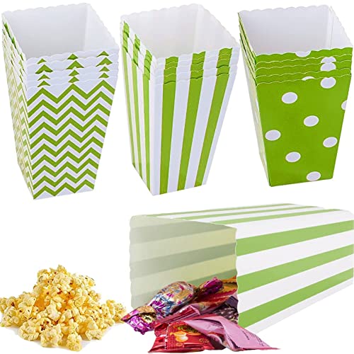 24 Stück Cajas de Fiesta de Palomitas,Caja de Palomitas de Maíz,Bolsa de Palomitas,Bolsas de Palomitas de MaíZ,Contenedor de Dulces para Las Palomitas,Los Bocados del Partido,Los Dulces Cover