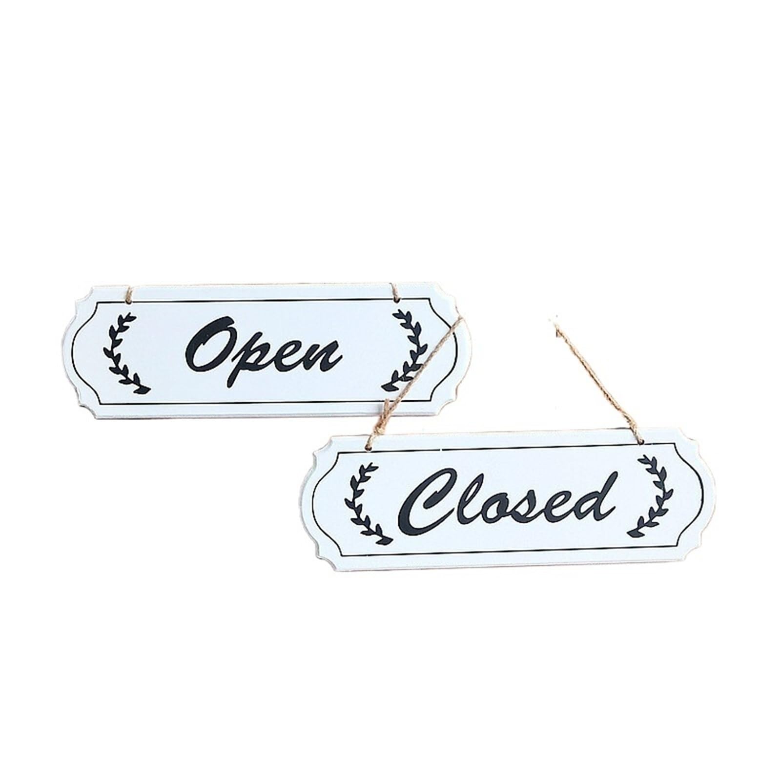 Welcome Sign Indoor Wall Decor Creative Wooden Doorplate Welcome Business Sign Wall Decor For Stores Home Decorations(Open/closed30*9.5cm)