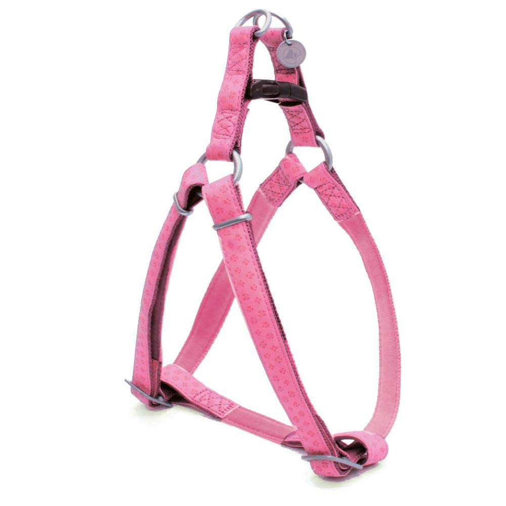 Croci My Lord Leatherette Adjustable Bib, 25-40 mm x 10 mm, Pink