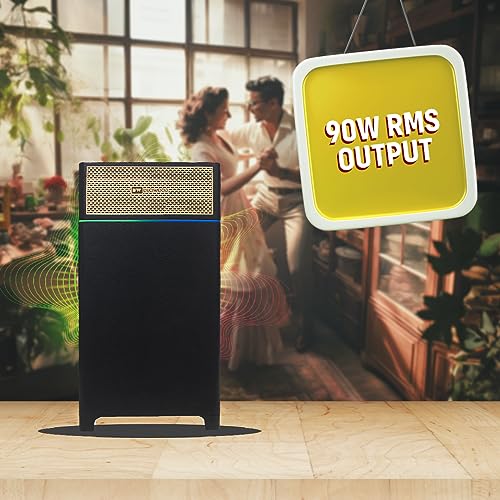 Image of Deciwood 90W Bluetooth Party Speaker Supporting LED Display, RGB Lights | AUX Port | Remote Control (Black)