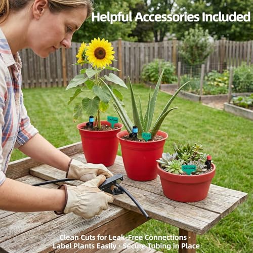 230FT Drip Irrigation Kit with 34 Emitters, 3 Spray Types, Push-Fit System — view 5