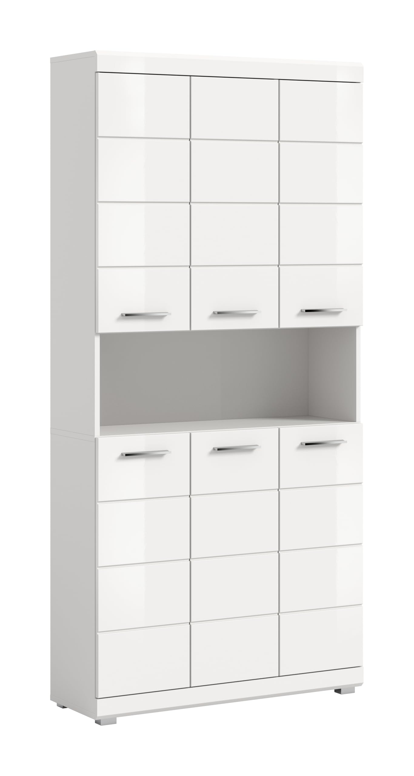xonox.home - Hochschrank breit Scout 90x191x31 cm weiß Hochglanz/weiß