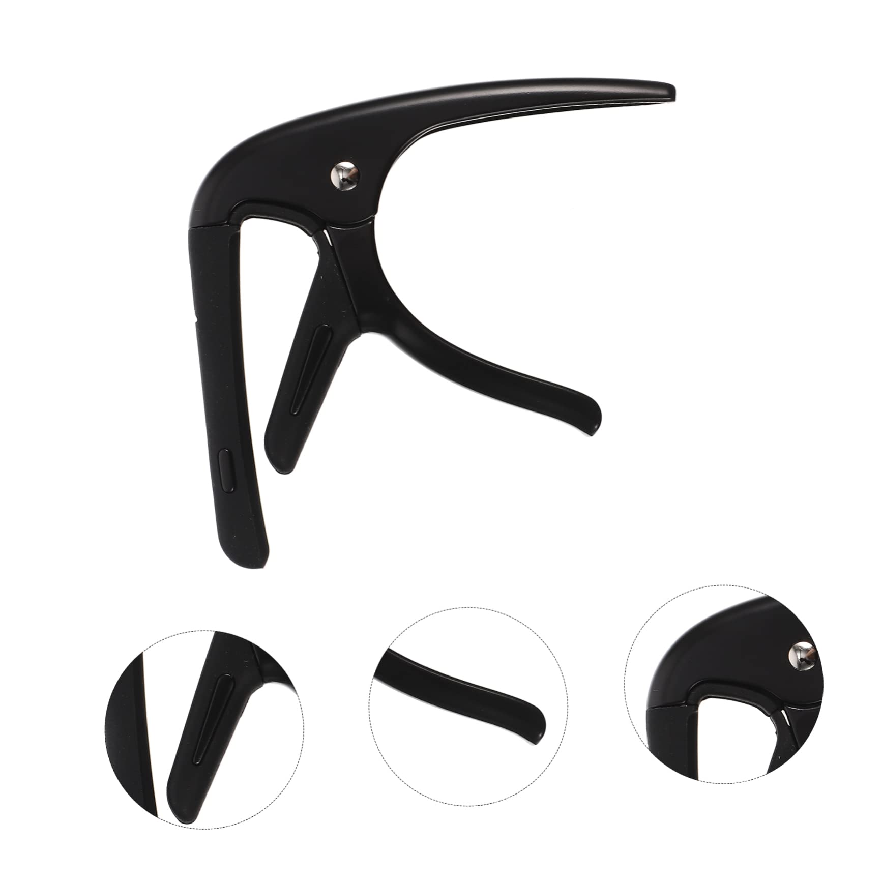 BESTonZON 5juegos Capo De Guitarra Portátil Con Pua Accesorio De Afinación Para Guitarra Eléctrica y Clásica Diseño Ergonómico