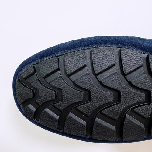 Men's Driving Loafers Slip-On Boat Shoes with Suede Buckle Detail Moccasins4