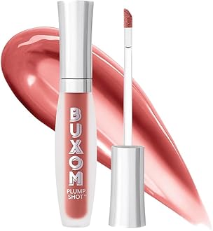 Buxom Plump Shot Peptide-Infused Lip Serum, Lip Plumping Gloss, Formulated with Advanced Peptides, Hyaluronic Acid, Avocado & Jojoba Oil