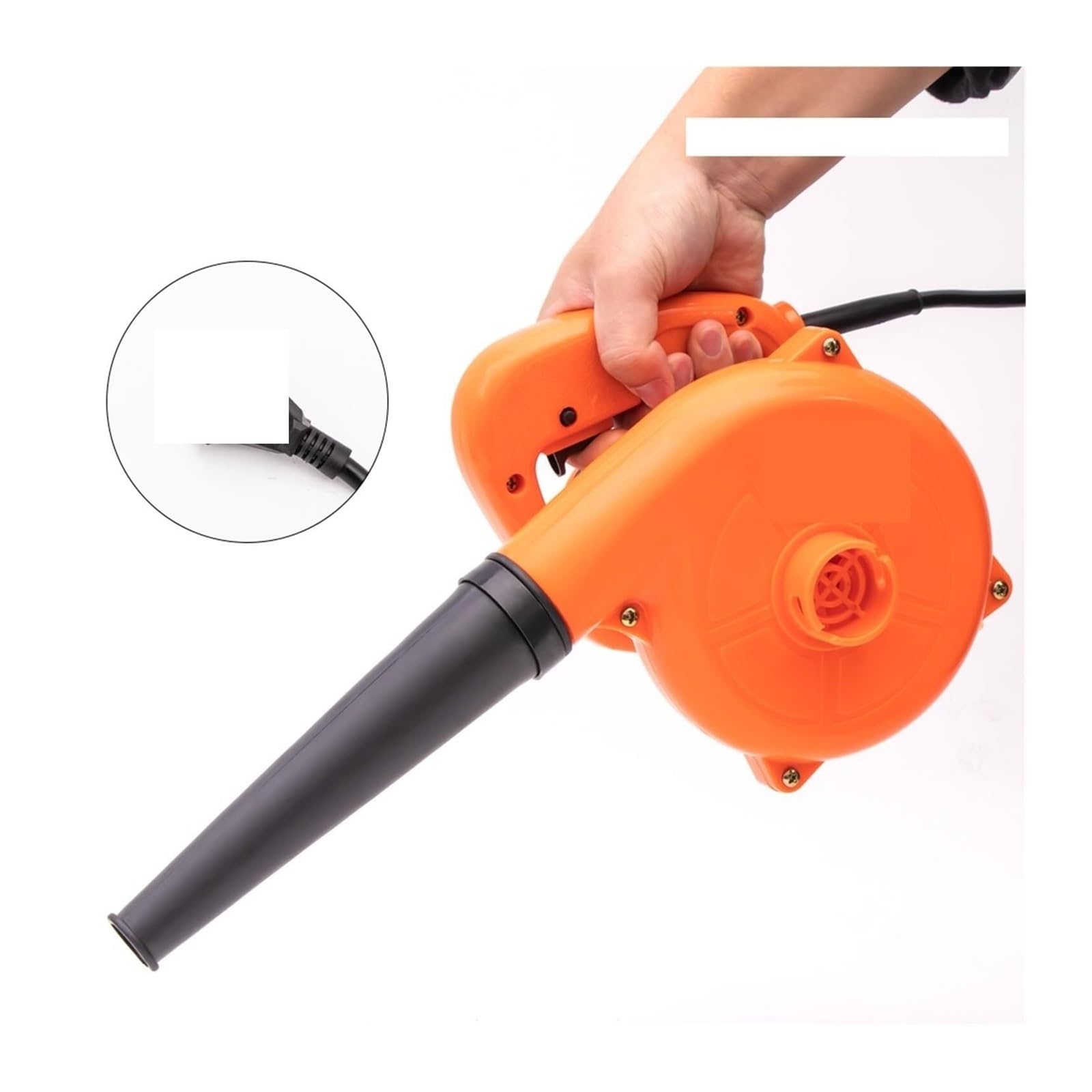 Bezprzewodowa dmuchawa do liści Dmuchawa Odśrodkowa Elektryczny Aerator Do Czyszczenia Komputera Wydmuch Kurzu Szybko Przenosi Duże Ilości Powietrza(Option 1: Orange)