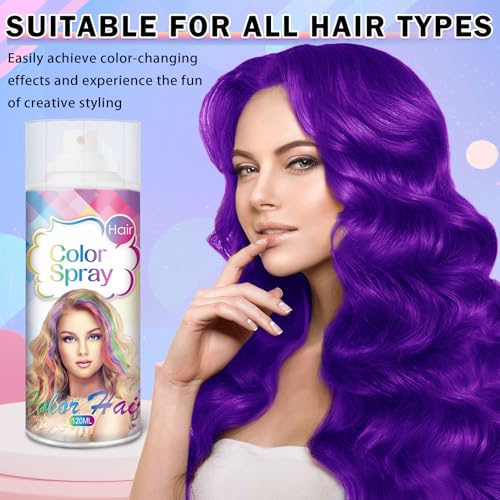 Spray de color temporal para cabello púrpura 120 ml miniatura 7