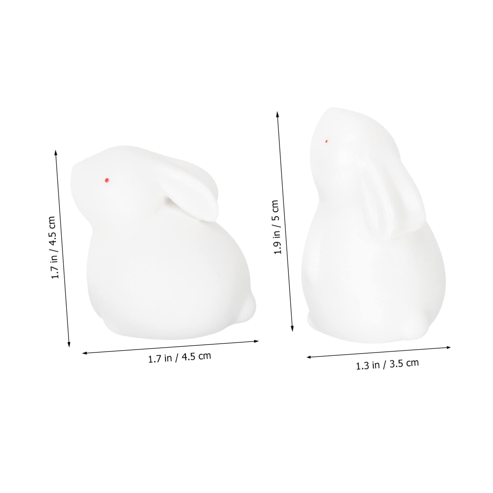 YARNOW 8pièces Figurines Céramique De Lapin Mignon Décoration De Bureau pour Année Ornements De Lapin Zodiacal De Sculptures De Bureau Céramique Petit Regardant Haut