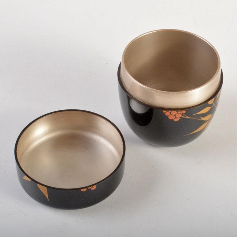 茶道具 塗師 比古田外記 蒔絵師 田中勝月 中棗 共箱 V 6787