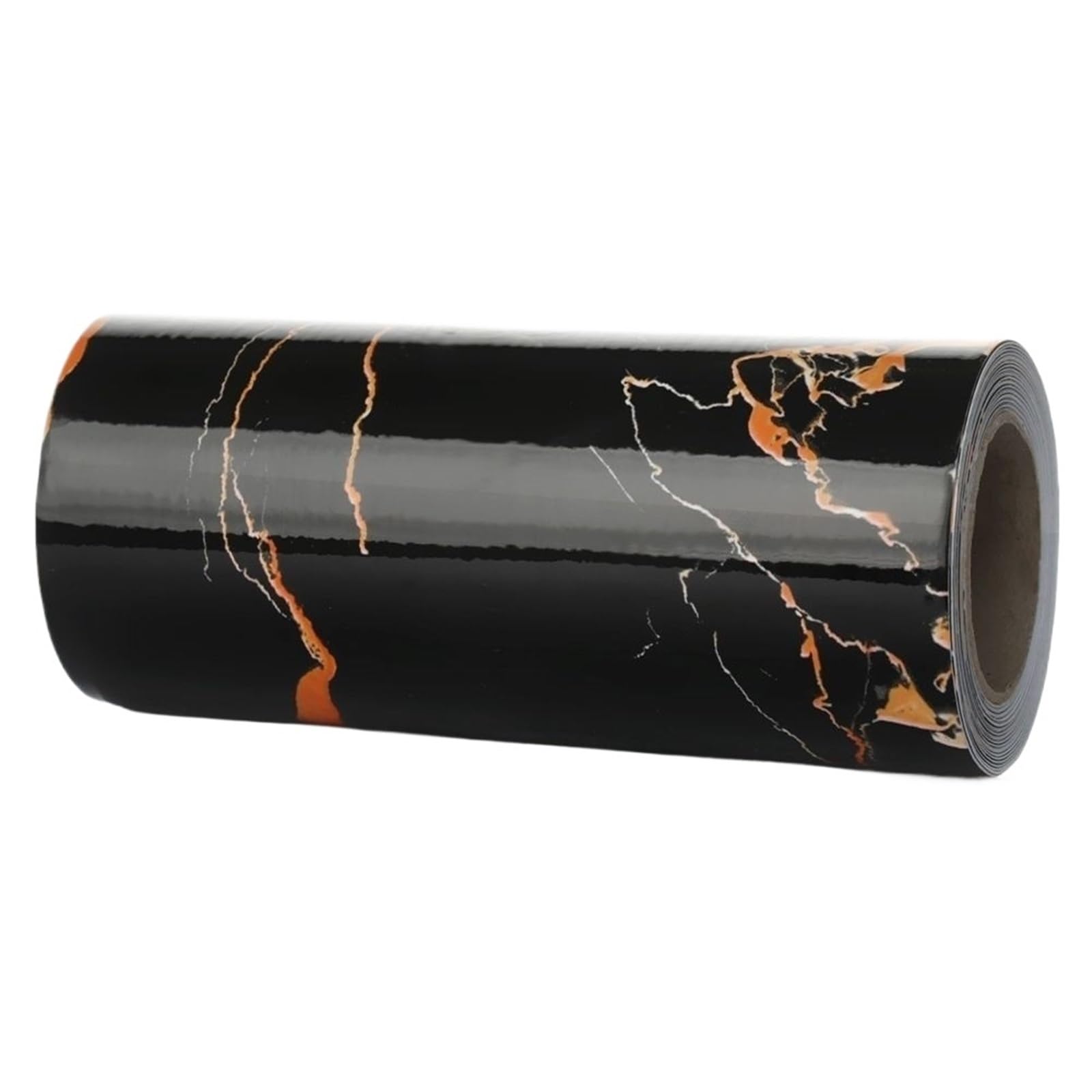 GSCLZ Home Decor Decals Skirting Line Self-Adhesive Waist Wallpaper Marble Baseboard Wall Border Stickers(Black-Gold-12cm x 5m)