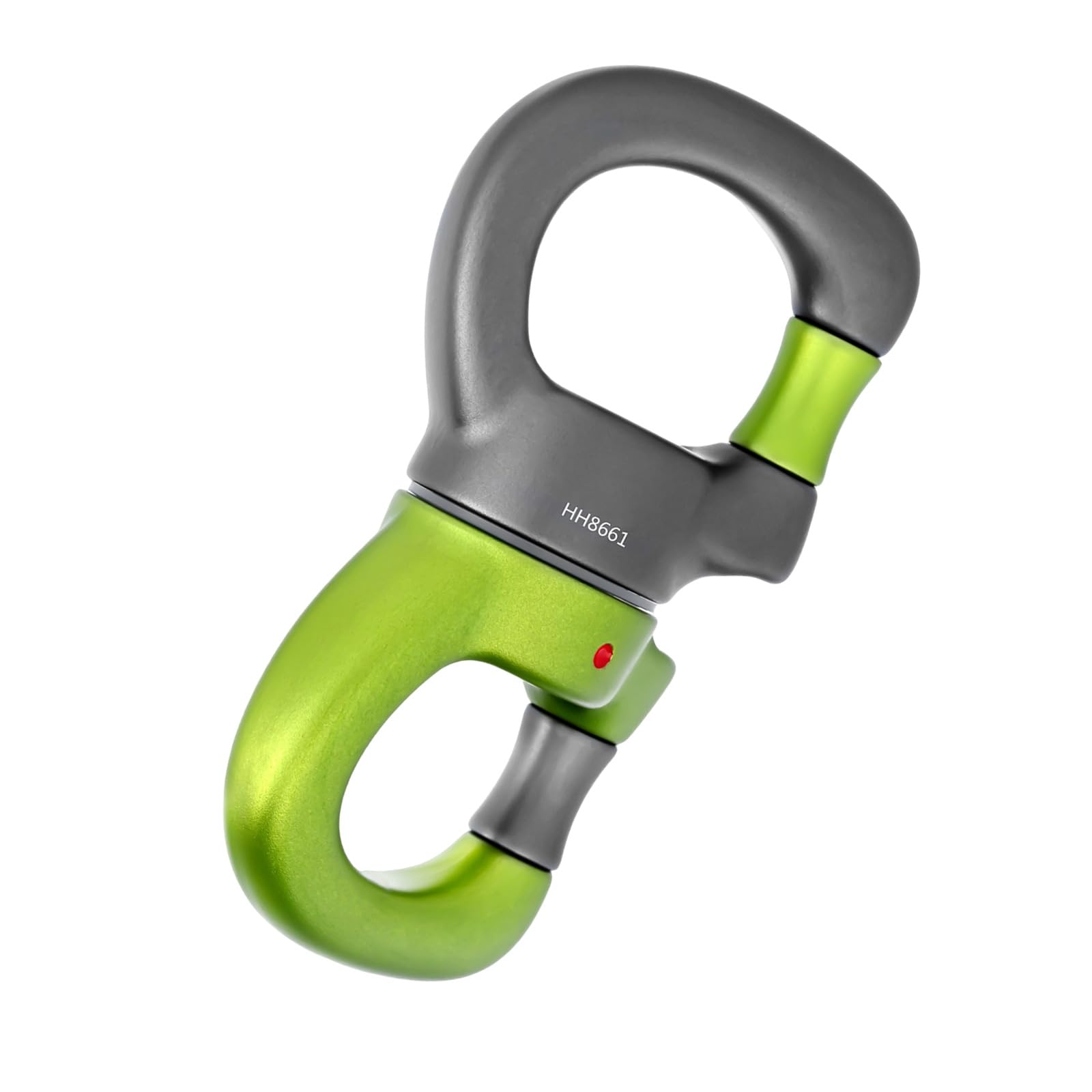 Mosquetón multiusos de acero inoxidable de aluminio con bloqueo automático para acampar al aire libre y escalada, conector de rueda fijo de instalación rápida